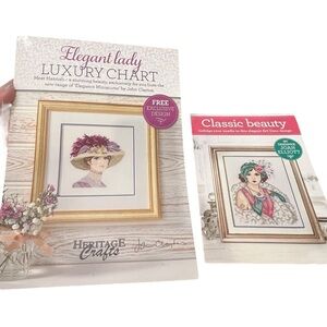 Joan Elliot Classic Beauty Art Deco Heritage Elegant Lady Cross Stitch‎ Patterns